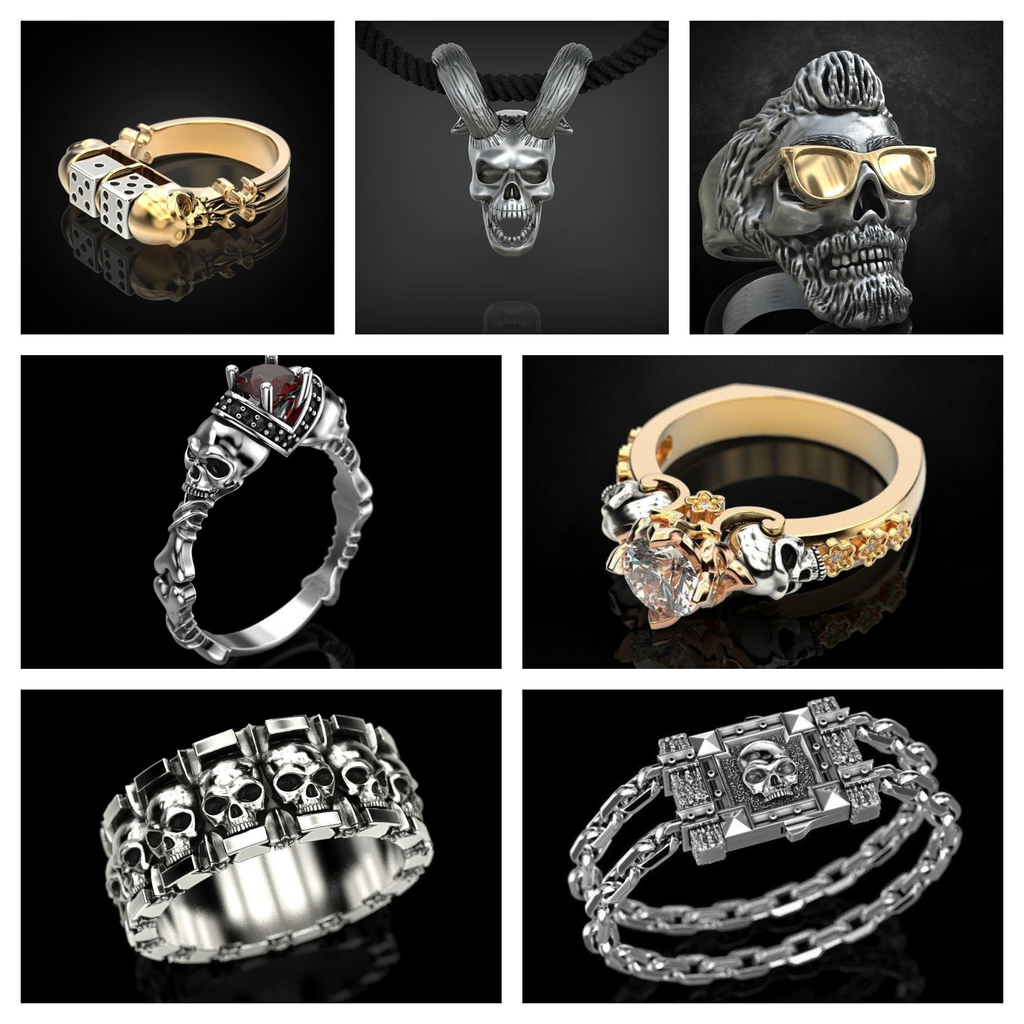 Ring, Pendant, necklace, Bracelet, Skull, head, dia de los Muertos, dead, crypt, ring