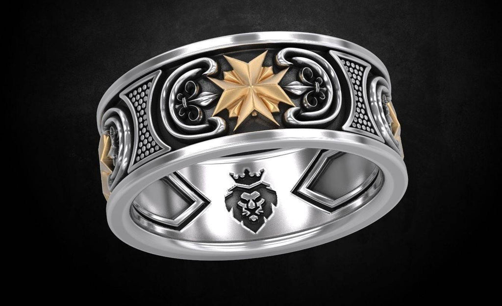 Maltese Cross Ring | Loni Design Group | Rings  | Men's jewelery|Mens jewelery| Men's pendants| men's necklace|mens Pendants| skull jewelry|Ladies Jewellery| Ladies pendants|ladies skull ring| skull wedding ring| Snake jewelry| gold| silver| Platnium|