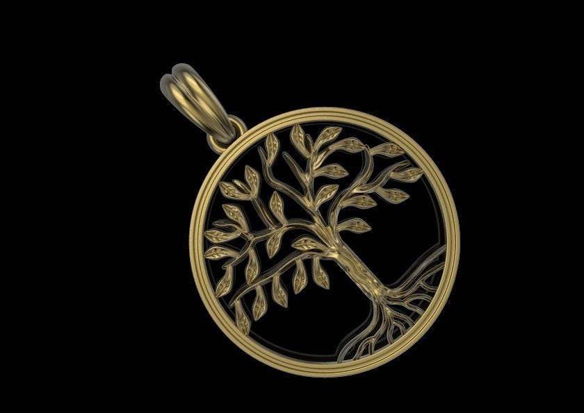 Tree of Life Pendant *10k/14k/18k White, Yellow, Rose, Green Gold, Gold Plated & Silver* Nature Branch Leaf Leaves Charm Necklace Gift Love | Loni Design Group |   | Men's jewelery|Mens jewelery| Men's pendants| men's necklace|mens Pendants| skull jewelry|Ladies Jewellery| Ladies pendants|ladies skull ring| skull wedding ring| Snake jewelry| gold| silver| Platnium|