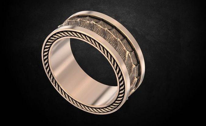 Falkor Dragon Scale Ring | Loni Design Group | Rings  | Men's jewelery|Mens jewelery| Men's pendants| men's necklace|mens Pendants| skull jewelry|Ladies Jewellery| Ladies pendants|ladies skull ring| skull wedding ring| Snake jewelry| gold| silver| Platnium|