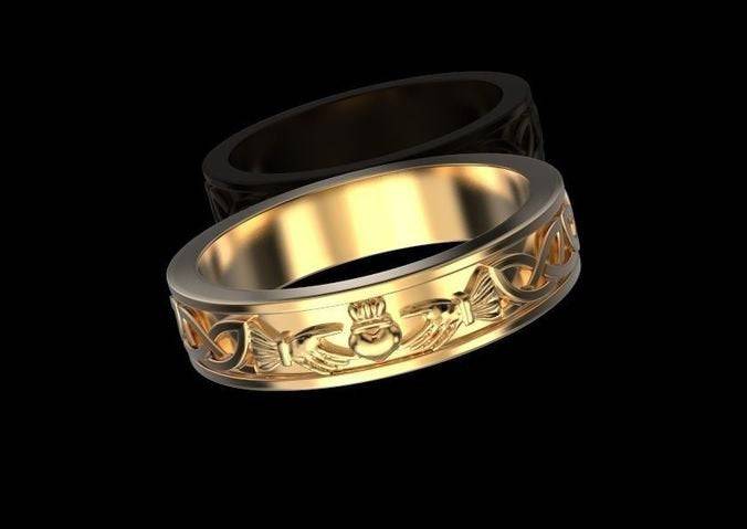 Lover's Adventure Claddagh Ring | Loni Design Group | Rings  | Men's jewelery|Mens jewelery| Men's pendants| men's necklace|mens Pendants| skull jewelry|Ladies Jewellery| Ladies pendants|ladies skull ring| skull wedding ring| Snake jewelry| gold| silver| Platnium|