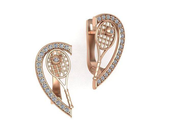 Wimbledon Tennis Earrings | Loni Design Group | Earrings  | Men's jewelery|Mens jewelery| Men's pendants| men's necklace|mens Pendants| skull jewelry|Ladies Jewellery| Ladies pendants|ladies skull ring| skull wedding ring| Snake jewelry| gold| silver| Platnium|