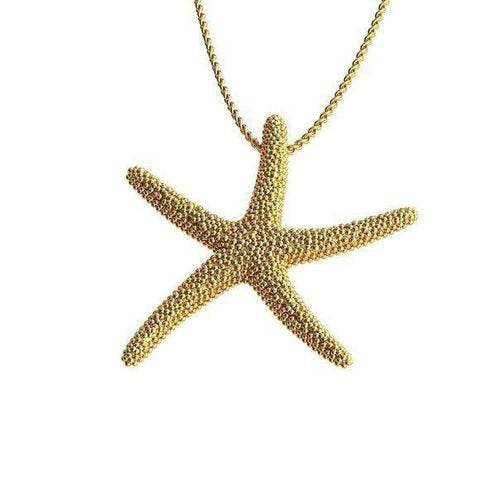 Under the Sea Starfish Pendant *10k/14k/18k White, Yellow, Rose, Green Gold, Gold Plated & Silver* Animal Fish Ocean Water Charm Necklace | Loni Design Group |   | Men's jewelery|Mens jewelery| Men's pendants| men's necklace|mens Pendants| skull jewelry|Ladies Jewellery| Ladies pendants|ladies skull ring| skull wedding ring| Snake jewelry| gold| silver| Platnium|