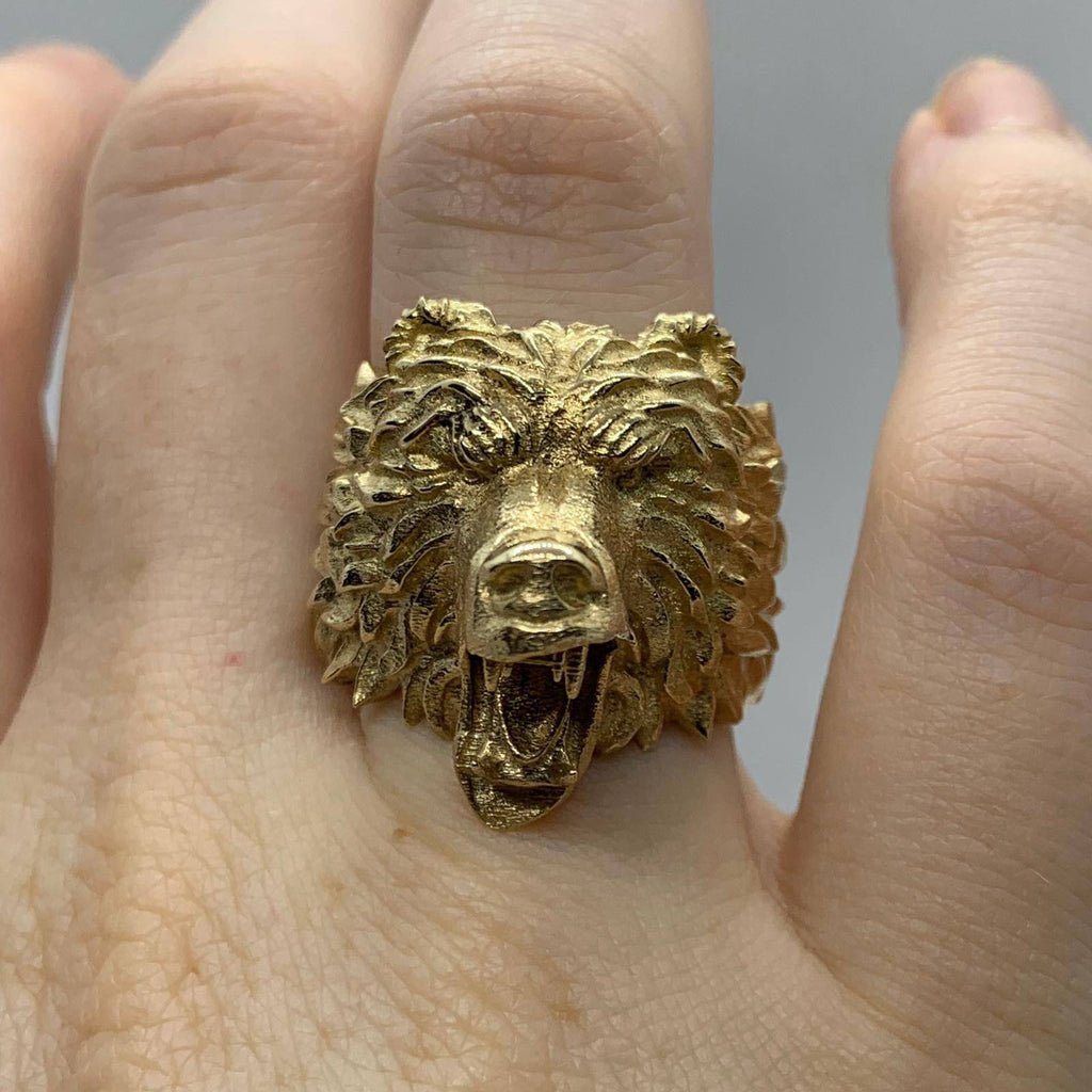 Grizzly Bear Ring | Loni Design Group | Rings  | Men's jewelery|Mens jewelery| Men's pendants| men's necklace|mens Pendants| skull jewelry|Ladies Jewellery| Ladies pendants|ladies skull ring| skull wedding ring| Snake jewelry| gold| silver| Platnium|