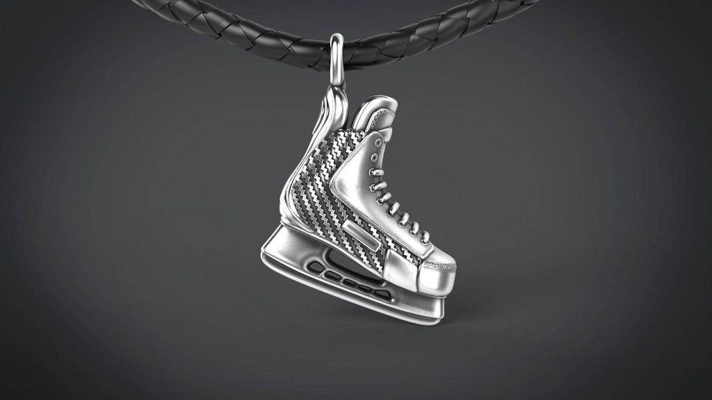 Hockey Skate Pendant *10k/14k/18k White Yellow, Rose, Green Gold, Gold Plated & Silver* Sport NHL Ice Figure Skating Charm Necklace Gift | Loni Design Group |   | Men's jewelery|Mens jewelery| Men's pendants| men's necklace|mens Pendants| skull jewelry|Ladies Jewellery| Ladies pendants|ladies skull ring| skull wedding ring| Snake jewelry| gold| silver| Platnium|