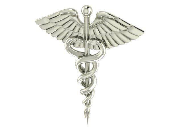 Caduceus Medical Pendant *10k/14k/18k White, Yellow, Rose Green Gold, Gold Plated & Silver* Doctor Nurse Paramedic First Aid Charm Necklace | Loni Design Group |   | Men's jewelery|Mens jewelery| Men's pendants| men's necklace|mens Pendants| skull jewelry|Ladies Jewellery| Ladies pendants|ladies skull ring| skull wedding ring| Snake jewelry| gold| silver| Platnium|