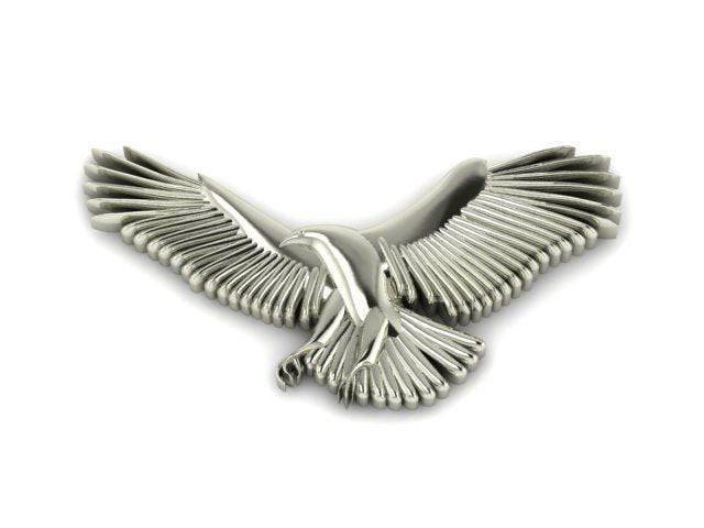 Scout Eagle Pendant *10k/14k/18k White, Yellow, Rose, Green Gold, Gold Plated & Silver* Bird Animal Wing Feather Hawk Charm Necklace Gift | Loni Design Group |   | Men's jewelery|Mens jewelery| Men's pendants| men's necklace|mens Pendants| skull jewelry|Ladies Jewellery| Ladies pendants|ladies skull ring| skull wedding ring| Snake jewelry| gold| silver| Platnium|