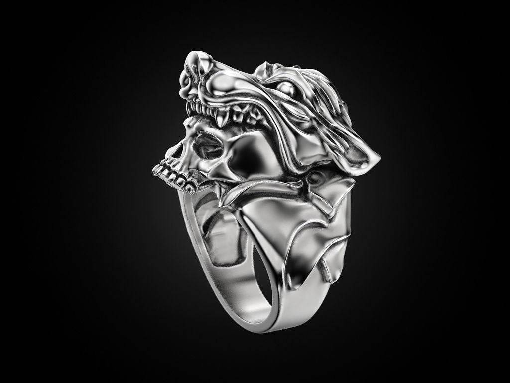 The Hunted Skull Ring | Loni Design Group | Rings  | Men's jewelery|Mens jewelery| Men's pendants| men's necklace|mens Pendants| skull jewelry|Ladies Jewellery| Ladies pendants|ladies skull ring| skull wedding ring| Snake jewelry| gold| silver| Platnium|