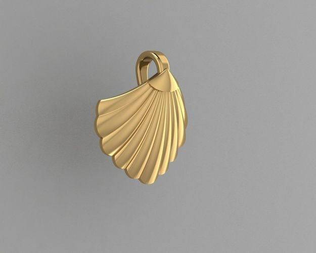 Sally Seashell Pendant *10k/14k/18k White, Yellow, Rose, Green Gold, Gold Plated & Silver* Ocean Water Boat Fish Shell Necklace Charm Gift | Loni Design Group |   | Men's jewelery|Mens jewelery| Men's pendants| men's necklace|mens Pendants| skull jewelry|Ladies Jewellery| Ladies pendants|ladies skull ring| skull wedding ring| Snake jewelry| gold| silver| Platnium|