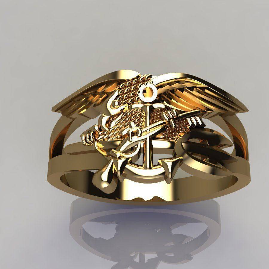 Special Warfare Ring | Loni Design Group | Rings  | Men's jewelery|Mens jewelery| Men's pendants| men's necklace|mens Pendants| skull jewelry|Ladies Jewellery| Ladies pendants|ladies skull ring| skull wedding ring| Snake jewelry| gold| silver| Platnium|