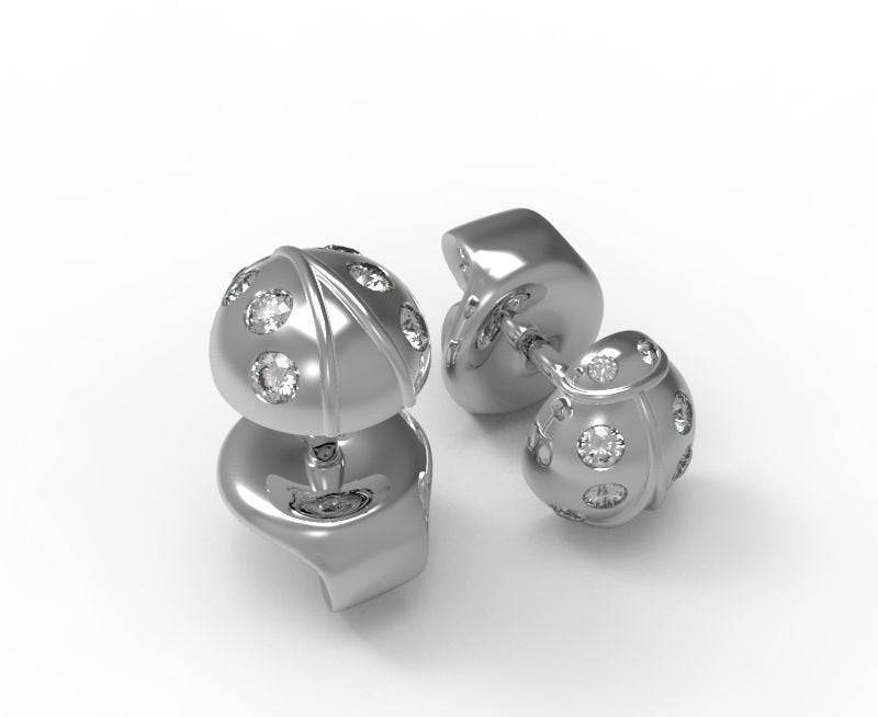 Lucky Ladybug Earrings | Loni Design Group | Earrings  | Men's jewelery|Mens jewelery| Men's pendants| men's necklace|mens Pendants| skull jewelry|Ladies Jewellery| Ladies pendants|ladies skull ring| skull wedding ring| Snake jewelry| gold| silver| Platnium|