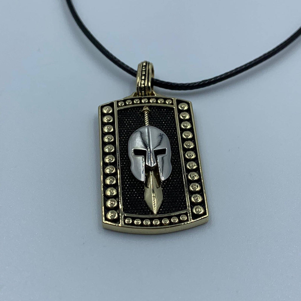 Menelaus Sparta Pendant *10k/14k/18k White, Yellow, Rose, Green Gold, Gold Plated & Silver* Warrior Solider Army Battle War Sword Charm Men | Loni Design Group |   | Men's jewelery|Mens jewelery| Men's pendants| men's necklace|mens Pendants| skull jewelry|Ladies Jewellery| Ladies pendants|ladies skull ring| skull wedding ring| Snake jewelry| gold| silver| Platnium|