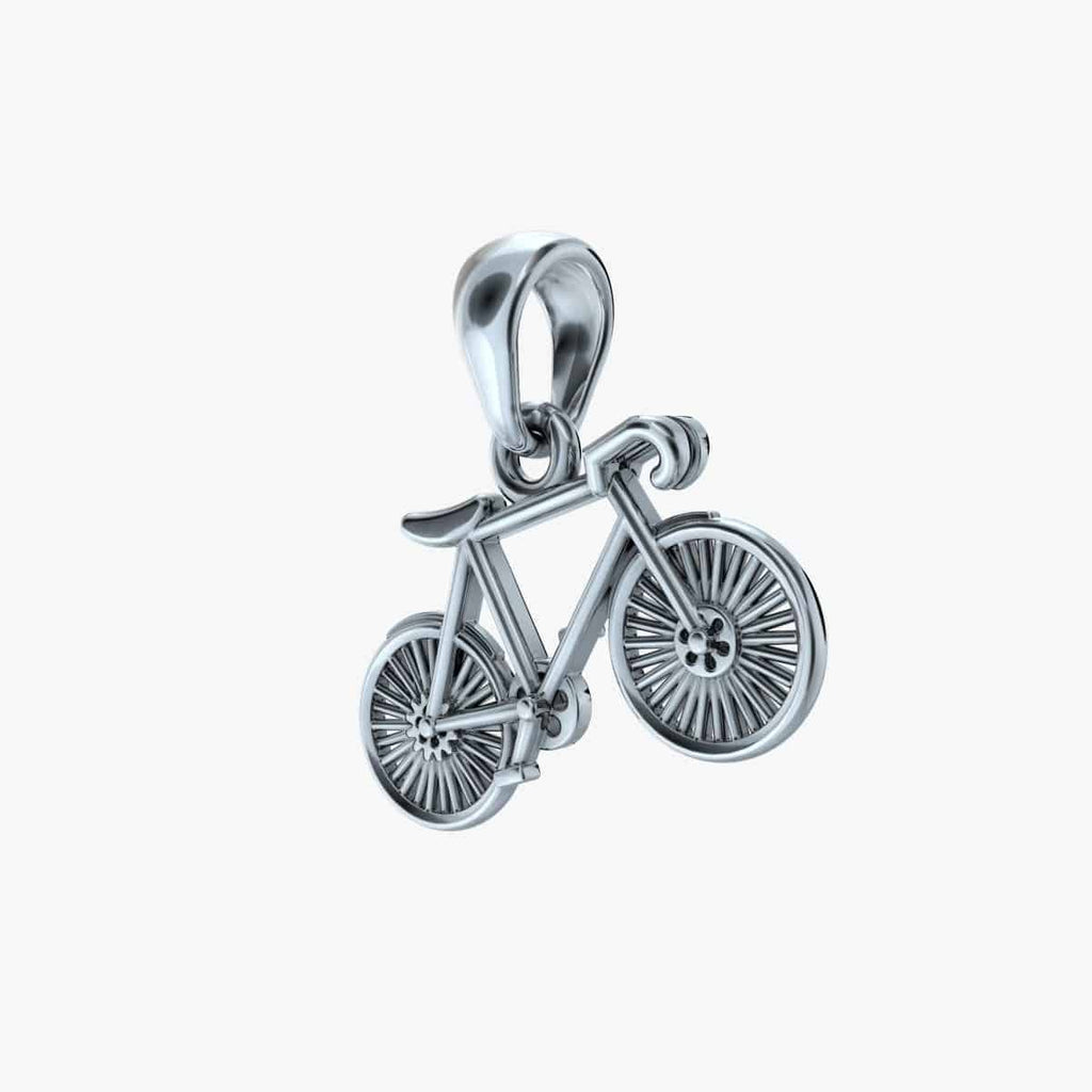 Classic Bicycle Pendant *10k/14k/18k White, Yellow, Rose, Green Gold, Gold Plated & Silver* Bike BMX Sport Race Men Women Charm Necklace | Loni Design Group |   | Men's jewelery|Mens jewelery| Men's pendants| men's necklace|mens Pendants| skull jewelry|Ladies Jewellery| Ladies pendants|ladies skull ring| skull wedding ring| Snake jewelry| gold| silver| Platnium|