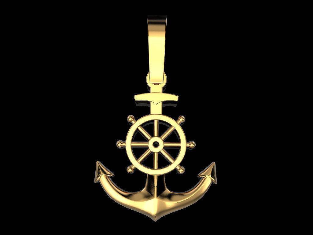 Jolly Roger Anchor Pendant *10k/14k/18k White, Yellow, Rose Green Gold, Gold Plated & Silver* Boat Ship Sailor Navy Sea Charm Necklace Gift | Loni Design Group |   | Men's jewelery|Mens jewelery| Men's pendants| men's necklace|mens Pendants| skull jewelry|Ladies Jewellery| Ladies pendants|ladies skull ring| skull wedding ring| Snake jewelry| gold| silver| Platnium|