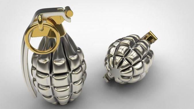 Kaboom Grenade Pendant | Loni Design Group | Pendants  | Men's jewelery|Mens jewelery| Men's pendants| men's necklace|mens Pendants| skull jewelry|Ladies Jewellery| Ladies pendants|ladies skull ring| skull wedding ring| Snake jewelry| gold| silver| Platnium|