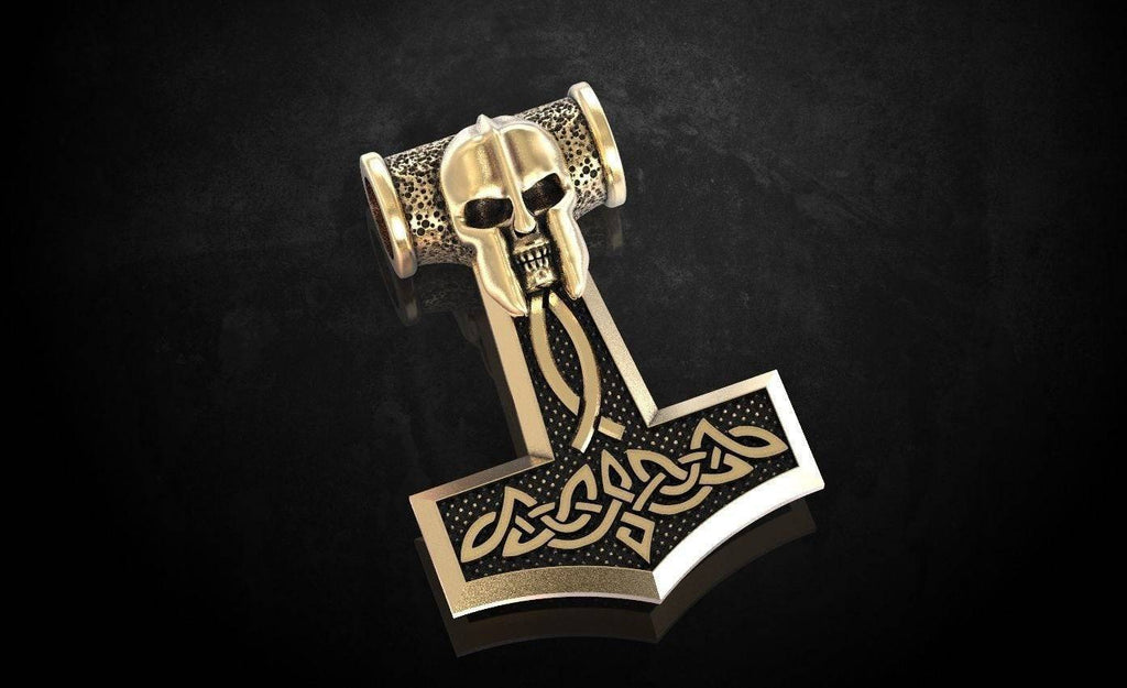 Leonidas Spartan Axe Pendant *10k/14k/18k White, Yellow, Rose Green Gold, Gold Plated & Silver* Viking Hammer Weapon Fantasy Charm Necklace | Loni Design Group |   | Men's jewelery|Mens jewelery| Men's pendants| men's necklace|mens Pendants| skull jewelry|Ladies Jewellery| Ladies pendants|ladies skull ring| skull wedding ring| Snake jewelry| gold| silver| Platnium|