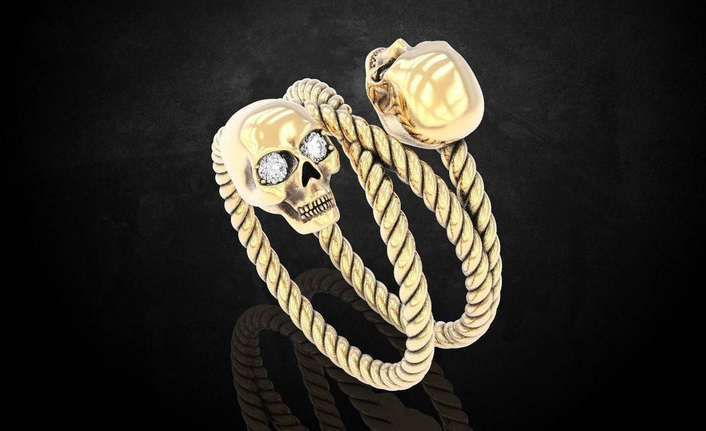 Death Knot Skull Ring | Loni Design Group | Rings  | Men's jewelery|Mens jewelery| Men's pendants| men's necklace|mens Pendants| skull jewelry|Ladies Jewellery| Ladies pendants|ladies skull ring| skull wedding ring| Snake jewelry| gold| silver| Platnium|