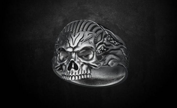Stealing Your Thoughts Skull Ring | Loni Design Group | Rings  | Men's jewelery|Mens jewelery| Men's pendants| men's necklace|mens Pendants| skull jewelry|Ladies Jewellery| Ladies pendants|ladies skull ring| skull wedding ring| Snake jewelry| gold| silver| Platnium|