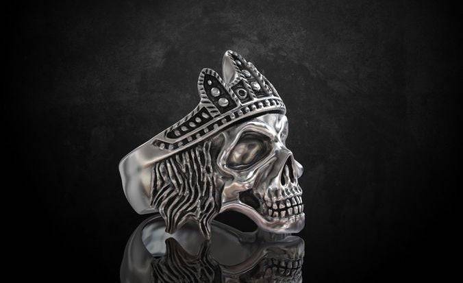 King Of The Underworld Skull Ring | Loni Design Group | Rings  | Men's jewelery|Mens jewelery| Men's pendants| men's necklace|mens Pendants| skull jewelry|Ladies Jewellery| Ladies pendants|ladies skull ring| skull wedding ring| Snake jewelry| gold| silver| Platnium|