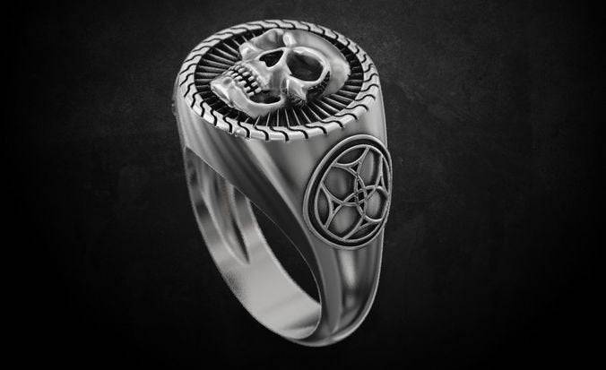 Evil Dead Skull Ring | Loni Design Group | Rings  | Men's jewelery|Mens jewelery| Men's pendants| men's necklace|mens Pendants| skull jewelry|Ladies Jewellery| Ladies pendants|ladies skull ring| skull wedding ring| Snake jewelry| gold| silver| Platnium|