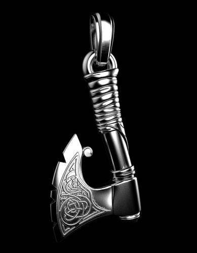 Stormbreaker Axe Pendant *10k/14k/18k White, Yellow, Rose, Green Gold, Gold Plated & Silver* Blade Sword Weapon Hatchet Charm Necklace Gift | Loni Design Group |   | Men's jewelery|Mens jewelery| Men's pendants| men's necklace|mens Pendants| skull jewelry|Ladies Jewellery| Ladies pendants|ladies skull ring| skull wedding ring| Snake jewelry| gold| silver| Platnium|