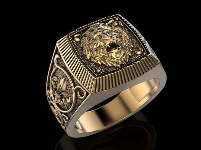Europe America Luxury Neutral Jewelry Punk Domineering Lion Golden Rings  For Men Women Anniversary Gifts Fashion Accessories - Rings - AliExpress