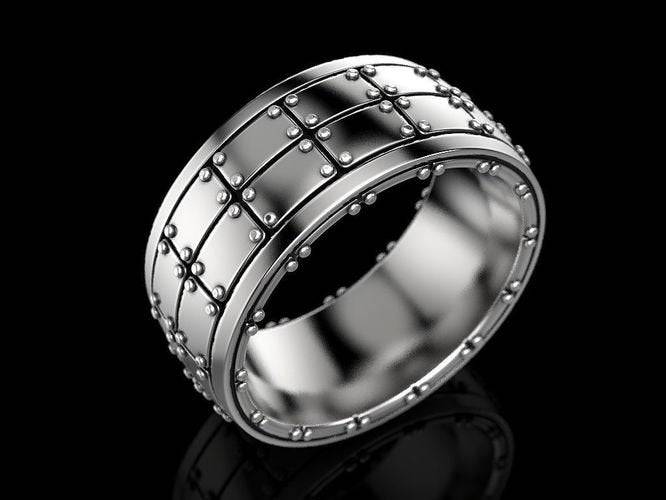 Metal Plate Ring | Loni Design Group | Rings  | Men's jewelery|Mens jewelery| Men's pendants| men's necklace|mens Pendants| skull jewelry|Ladies Jewellery| Ladies pendants|ladies skull ring| skull wedding ring| Snake jewelry| gold| silver| Platnium|