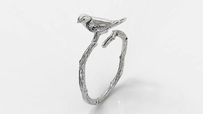 Bird On A Branch Ring | Loni Design Group | Rings  | Men's jewelery|Mens jewelery| Men's pendants| men's necklace|mens Pendants| skull jewelry|Ladies Jewellery| Ladies pendants|ladies skull ring| skull wedding ring| Snake jewelry| gold| silver| Platnium|