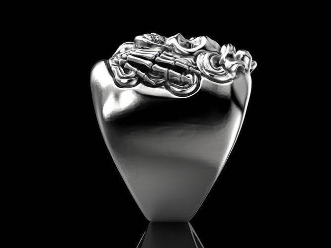 Corpse Bride Skull Ring | Loni Design Group | Rings  | Men's jewelery|Mens jewelery| Men's pendants| men's necklace|mens Pendants| skull jewelry|Ladies Jewellery| Ladies pendants|ladies skull ring| skull wedding ring| Snake jewelry| gold| silver| Platnium|
