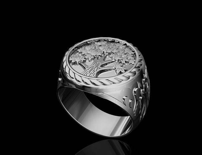 Maple Tree Ring | Loni Design Group | Rings  | Men's jewelery|Mens jewelery| Men's pendants| men's necklace|mens Pendants| skull jewelry|Ladies Jewellery| Ladies pendants|ladies skull ring| skull wedding ring| Snake jewelry| gold| silver| Platnium|