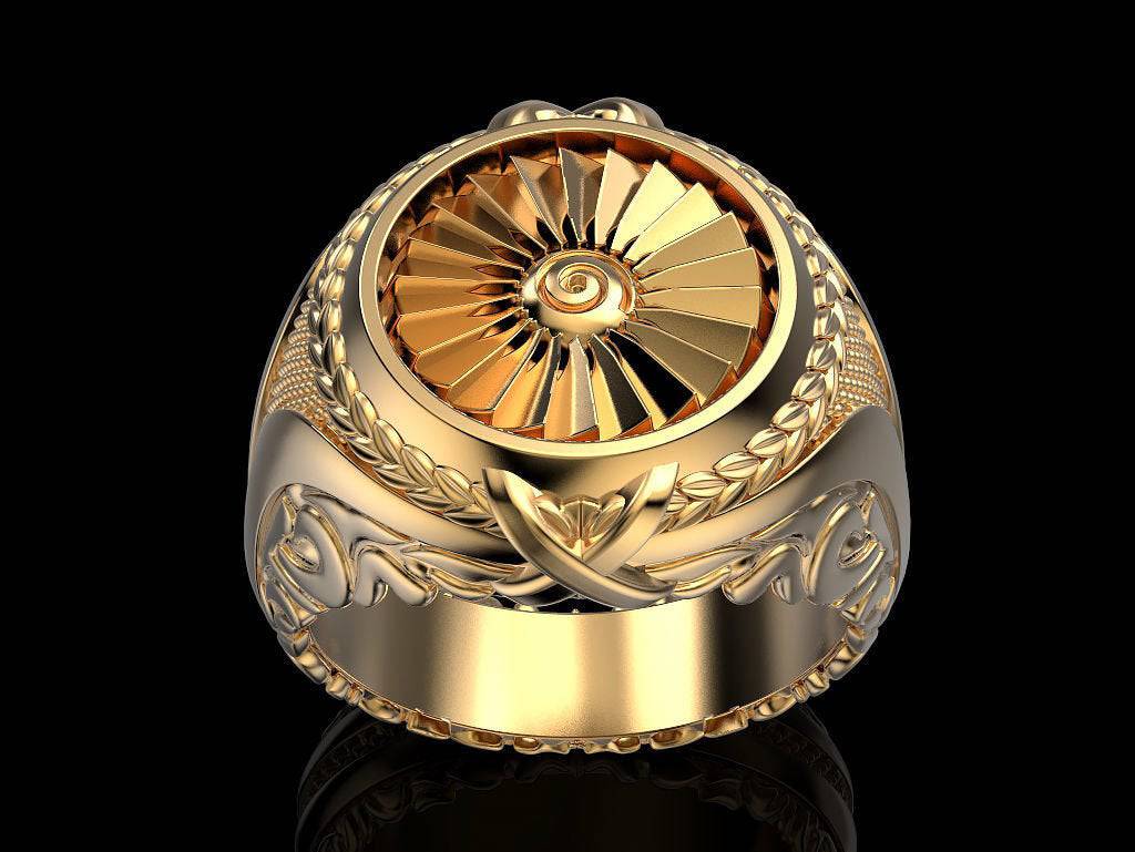 Turbine Ring | Loni Design Group | Rings  | Men's jewelery|Mens jewelery| Men's pendants| men's necklace|mens Pendants| skull jewelry|Ladies Jewellery| Ladies pendants|ladies skull ring| skull wedding ring| Snake jewelry| gold| silver| Platnium|