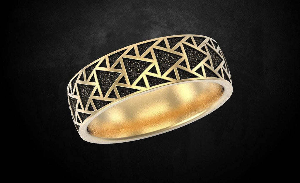 Pascal Triangle Ring | Loni Design Group | Rings  | Men's jewelery|Mens jewelery| Men's pendants| men's necklace|mens Pendants| skull jewelry|Ladies Jewellery| Ladies pendants|ladies skull ring| skull wedding ring| Snake jewelry| gold| silver| Platnium|