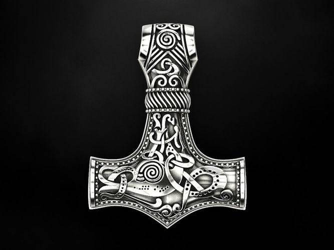 Custom Order For Sue - Viking Hammer Pendant | Loni Design Group | Pendants  | Men's jewelery|Mens jewelery| Men's pendants| men's necklace|mens Pendants| skull jewelry|Ladies Jewellery| Ladies pendants|ladies skull ring| skull wedding ring| Snake jewelry| gold| silver| Platnium|