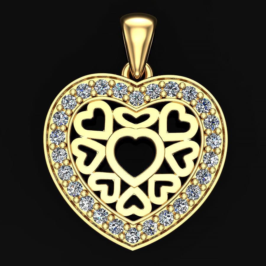 Cupid Heart Pendant *Moissanite With 10k/14k/18k White, Yellow, Rose, Green Gold, Gold Plated & Silver* Women Girl Love Gift Charm Necklace | Loni Design Group |   | Men's jewelery|Mens jewelery| Men's pendants| men's necklace|mens Pendants| skull jewelry|Ladies Jewellery| Ladies pendants|ladies skull ring| skull wedding ring| Snake jewelry| gold| silver| Platnium|