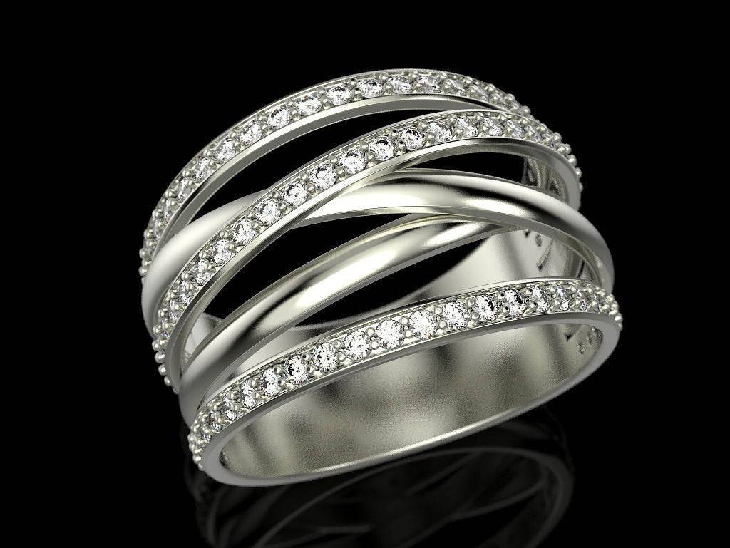 Fiona Intertwined Ring | Loni Design Group | Rings  | Men's jewelery|Mens jewelery| Men's pendants| men's necklace|mens Pendants| skull jewelry|Ladies Jewellery| Ladies pendants|ladies skull ring| skull wedding ring| Snake jewelry| gold| silver| Platnium|
