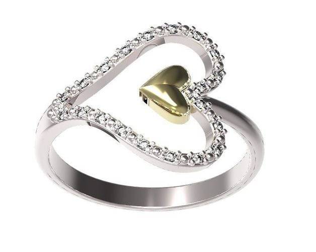 Our Shared Love Heart Ring | Loni Design Group | Rings  | Men's jewelery|Mens jewelery| Men's pendants| men's necklace|mens Pendants| skull jewelry|Ladies Jewellery| Ladies pendants|ladies skull ring| skull wedding ring| Snake jewelry| gold| silver| Platnium|
