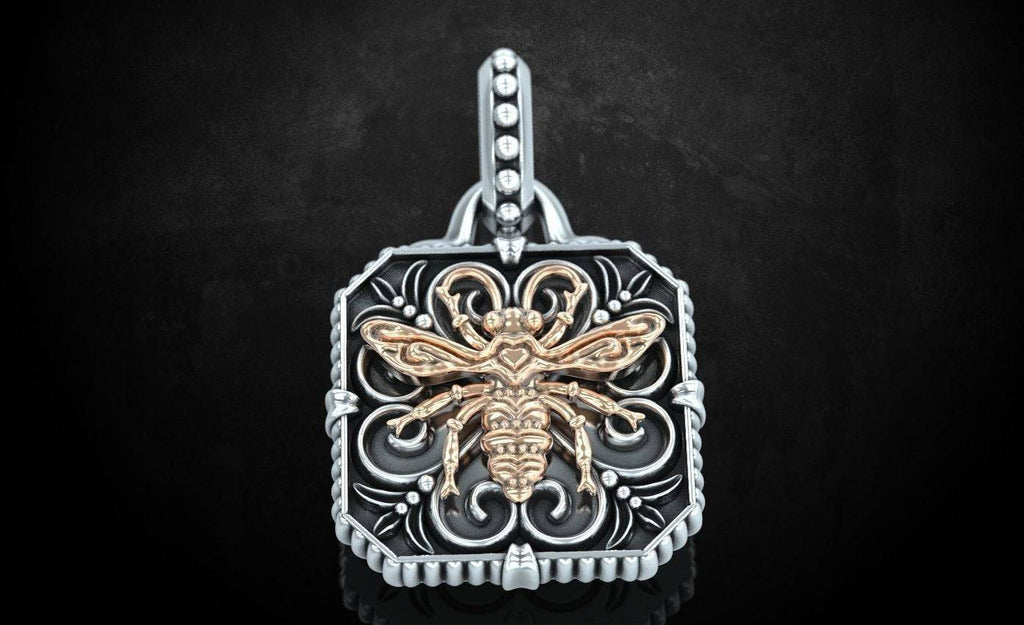 Metamorphosis Bug Pendant *10k/14k/18k White, Yellow, Rose, Green Gold, Gold Plated & Silver* Butterfly Insect Beetle Animal Charm Necklace | Loni Design Group |   | Men's jewelery|Mens jewelery| Men's pendants| men's necklace|mens Pendants| skull jewelry|Ladies Jewellery| Ladies pendants|ladies skull ring| skull wedding ring| Snake jewelry| gold| silver| Platnium|