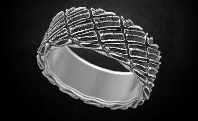 Alligator Skin Ring | Loni Design Group | Rings  | Men's jewelery|Mens jewelery| Men's pendants| men's necklace|mens Pendants| skull jewelry|Ladies Jewellery| Ladies pendants|ladies skull ring| skull wedding ring| Snake jewelry| gold| silver| Platnium|