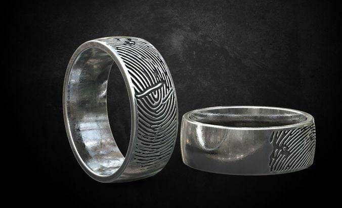 IAFIS Fingerprint Ring | Loni Design Group | Rings  | Men's jewelery|Mens jewelery| Men's pendants| men's necklace|mens Pendants| skull jewelry|Ladies Jewellery| Ladies pendants|ladies skull ring| skull wedding ring| Snake jewelry| gold| silver| Platnium|