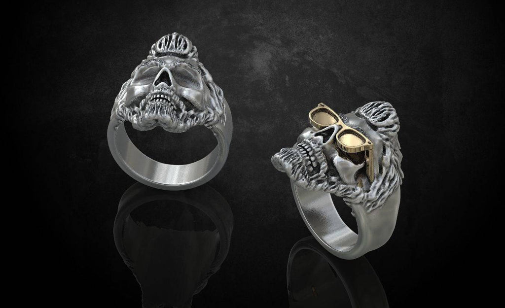 Rockin From The Grave Skull Ring | Loni Design Group | Rings  | Men's jewelery|Mens jewelery| Men's pendants| men's necklace|mens Pendants| skull jewelry|Ladies Jewellery| Ladies pendants|ladies skull ring| skull wedding ring| Snake jewelry| gold| silver| Platnium|