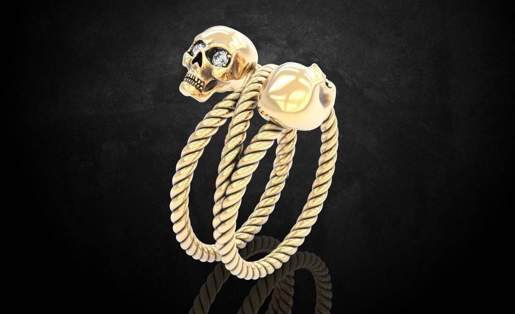 Death Knot Skull Ring | Loni Design Group | Rings  | Men's jewelery|Mens jewelery| Men's pendants| men's necklace|mens Pendants| skull jewelry|Ladies Jewellery| Ladies pendants|ladies skull ring| skull wedding ring| Snake jewelry| gold| silver| Platnium|