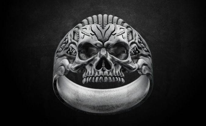 Stealing Your Thoughts Skull Ring | Loni Design Group | Rings  | Men's jewelery|Mens jewelery| Men's pendants| men's necklace|mens Pendants| skull jewelry|Ladies Jewellery| Ladies pendants|ladies skull ring| skull wedding ring| Snake jewelry| gold| silver| Platnium|