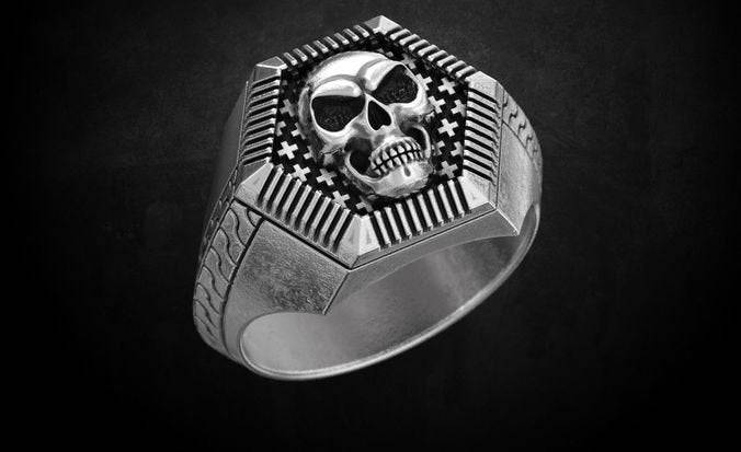 Demon Hunter Skull Ring | Loni Design Group | Rings  | Men's jewelery|Mens jewelery| Men's pendants| men's necklace|mens Pendants| skull jewelry|Ladies Jewellery| Ladies pendants|ladies skull ring| skull wedding ring| Snake jewelry| gold| silver| Platnium|