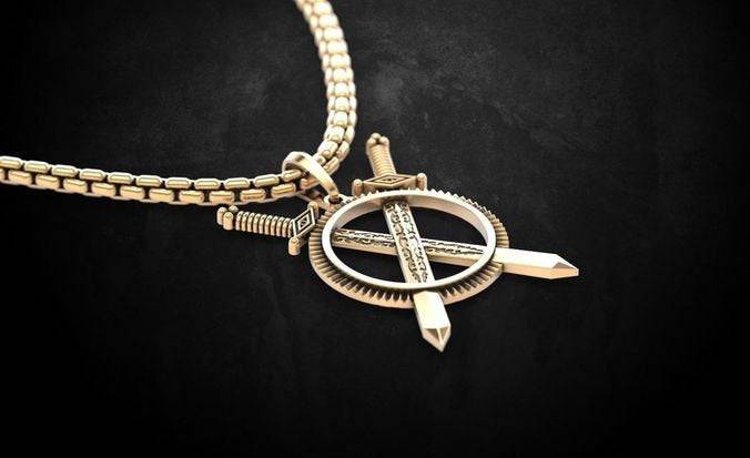 Valyrian Sword Pendant *10k/14k/18k White, Yellow, Rose, Green Gold, Gold Plated & Silver* Weapon Blade Fantasy Solider Charm Necklace Gift | Loni Design Group |   | Men's jewelery|Mens jewelery| Men's pendants| men's necklace|mens Pendants| skull jewelry|Ladies Jewellery| Ladies pendants|ladies skull ring| skull wedding ring| Snake jewelry| gold| silver| Platnium|