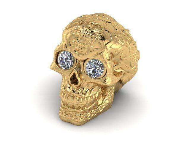 Shimmering Skull Pendant *Moissanite With 10k/14k/18k White, Yellow, Rose, Green Gold, Gold Plated & Silver* Skeleton Biker Punk Gothic | Loni Design Group |   | Men's jewelery|Mens jewelery| Men's pendants| men's necklace|mens Pendants| skull jewelry|Ladies Jewellery| Ladies pendants|ladies skull ring| skull wedding ring| Snake jewelry| gold| silver| Platnium|