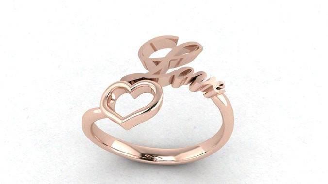 Rhinestone Love Design Copper Adjustable Ring. – ModishWest
