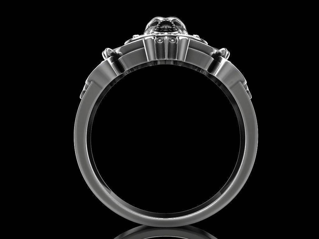 Crossbones Skull Ring | Loni Design Group | Rings  | Men's jewelery|Mens jewelery| Men's pendants| men's necklace|mens Pendants| skull jewelry|Ladies Jewellery| Ladies pendants|ladies skull ring| skull wedding ring| Snake jewelry| gold| silver| Platnium|