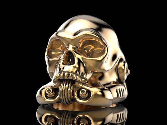 Stormtrooper Skull Ring | Loni Design Group | Rings  | Men's jewelery|Mens jewelery| Men's pendants| men's necklace|mens Pendants| skull jewelry|Ladies Jewellery| Ladies pendants|ladies skull ring| skull wedding ring| Snake jewelry| gold| silver| Platnium|