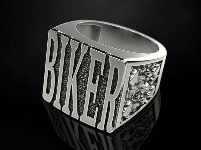 Big Biker Ring | Loni Design Group | Rings  | Men's jewelery|Mens jewelery| Men's pendants| men's necklace|mens Pendants| skull jewelry|Ladies Jewellery| Ladies pendants|ladies skull ring| skull wedding ring| Snake jewelry| gold| silver| Platnium|