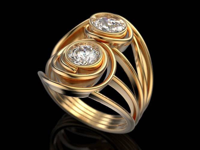 Judy Abstract Ring | Loni Design Group | Rings  | Men's jewelery|Mens jewelery| Men's pendants| men's necklace|mens Pendants| skull jewelry|Ladies Jewellery| Ladies pendants|ladies skull ring| skull wedding ring| Snake jewelry| gold| silver| Platnium|